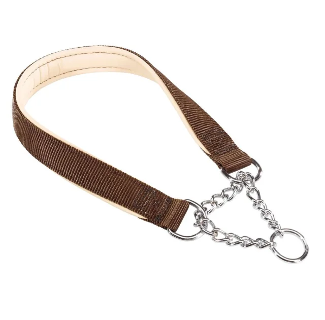 Нейлоновий нашийник з металевим ланцюжком Ferplast Daytona CSS15 / 40 Brown для собак, A: 40 см, B: 15 см