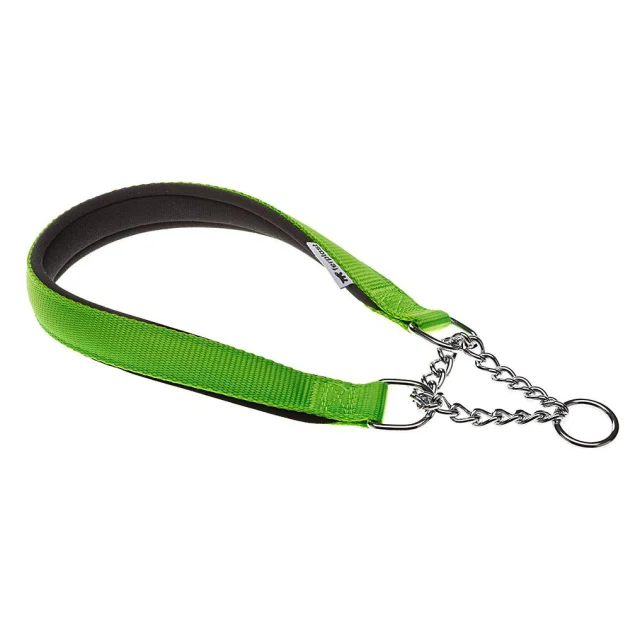 Нейлоновий нашийник з металевим ланцюжком Ferplast Daytona CSS15 / 40 Green для собак, A: 40 см, B: 15 см