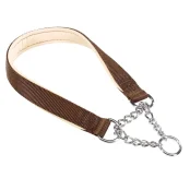 Нейлоновий нашийник з металевим ланцюжком Ferplast Daytona CSS15 / 45 Brown для собак, A: 45 см, B: 15 см