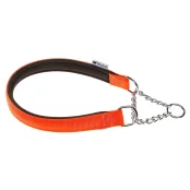 Нейлоновый ошейник с металлической цепочкой Ferplast Daytona CSS25/65 Orange для собак, A: 65 см, B: 25 см