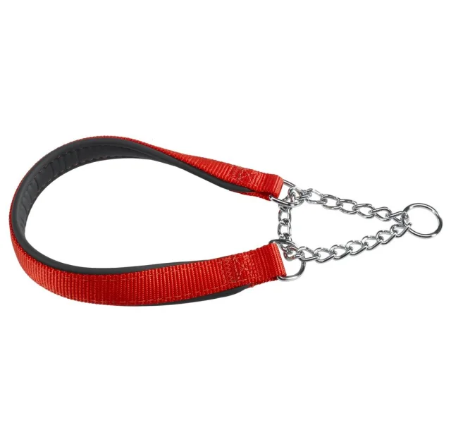 Нейлоновый ошейник с металлической цепочкой Ferplast Daytona CSS25/65 Red для собак, A: 65 см, B: 25 см