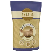 Сухий корм Araton Adult No Hairball для котів для усунення болю в кишечнику вагою від 1 до 8 кг, 1.5 кг