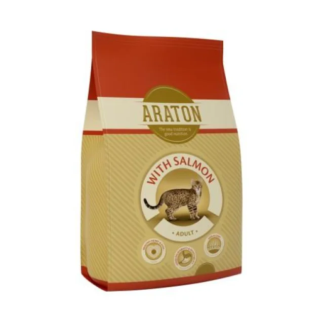 Сухой корм Araton Adult With Salmon для кошек весом от 1 до 8 кг, 15 кг