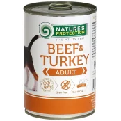 Консерва Natures Protection Adult Beef & Turkey для дорослих собак, 400 г