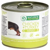 Консерва Natures Protection Adult Chicken & Turkey для дорослих собак, 200 г