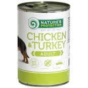 Консерва Natures Protection Adult Chicken & Turkey для дорослих собак, 400 г
