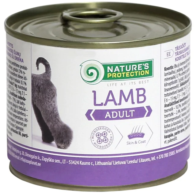 Консерва Natures Protection Adult Lamb для взрослых собак, 200 г