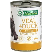 Консерва Natures Protection Adult small breed Veal & Duck для дорослих собак, 400 г