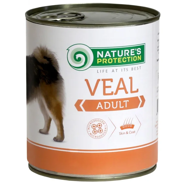 Консерва Natures Protection Adult Veal для дорослих собак, 800 г