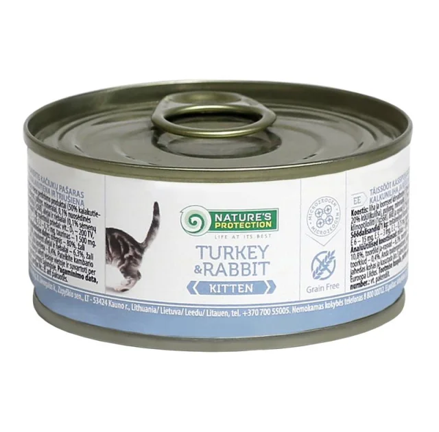 Консерва Natures Protection Kitten Turkey & Rabbit для кошенят, 100 г