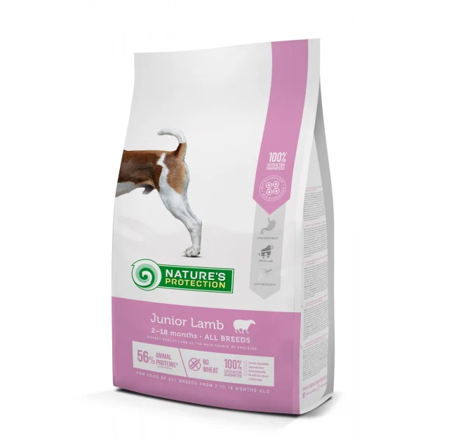Сухой корм Natures Protection Junior Lamb All Breeds для щенков, 2 кг