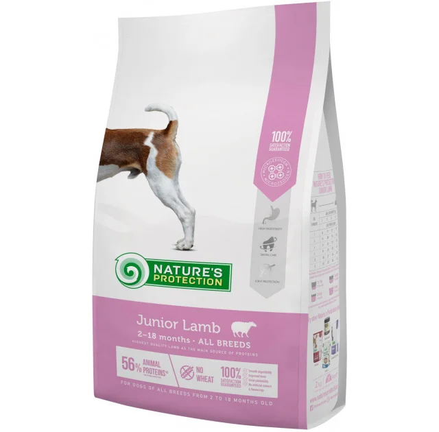 Сухой корм Natures Protection Junior Lamb All Breeds для щенков, 7.5 кг