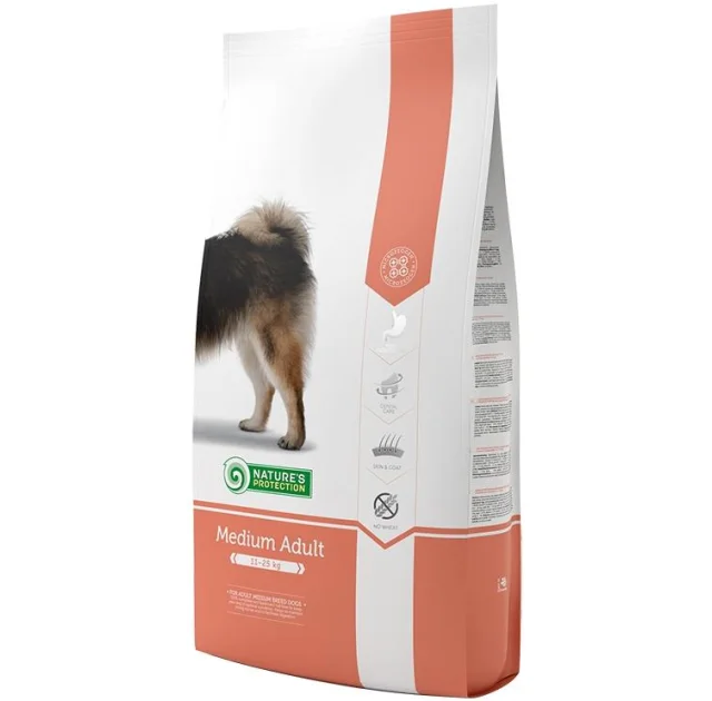 Сухой корм Natures Protection Medium Adult для собак средних пород, 4 кг