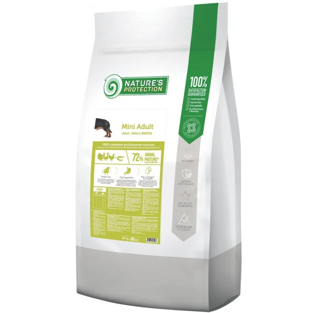 Сухой корм Natures Protection Mini Adult для собак малых пород, 18 кг