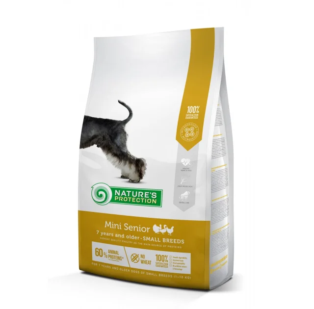 Сухой корм Natures Protection Mini Senior для зрелых собак малых пород, 7.5 кг