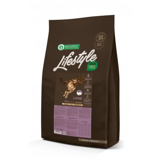 Сухой корм Natures Protection Lifestyle Grain Free Lamb Adult All Breeds для собак всех пород, 17 кг