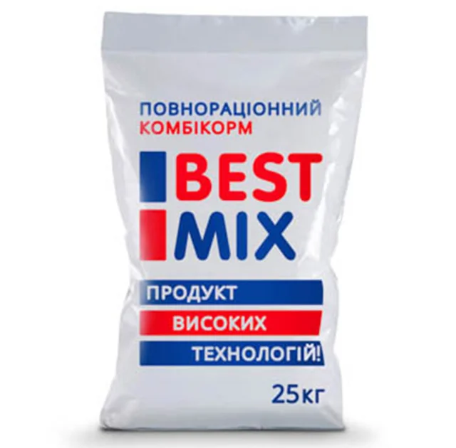 Откормочный комбикорм Best Mix для индюков с 56 дня, 25 кг