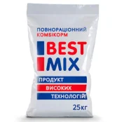 Відгодівельний комбікорм Best Mix для кроликів зі збільшеним кількістю клітковини, 25 кг