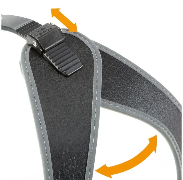 Ferplast Agila 9 Harness Black эргономичная шлейка для собак с системой микрорегулировки, 77x85 см