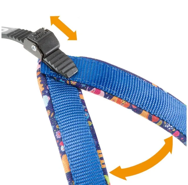Ferplast Agila Fantasy 5 Blue эргономичная шлейка для собак с мягкой подкладкой и эластичным шнуром, 50x58 см