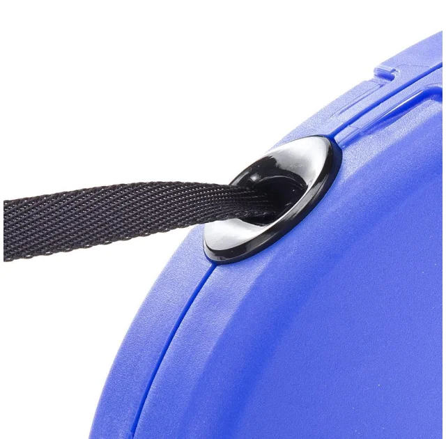 Поводок-рулетка для собак до 12 кг Ferplast Amigo Easy Mini Tape c стрічкою, синій, 3 м