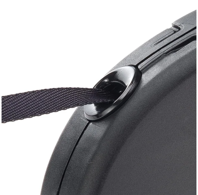 Поводок-рулетка для собак до 15 кг Ferplast Amigo Easy S Tape Nero c стрічкою, чорний, 5 м