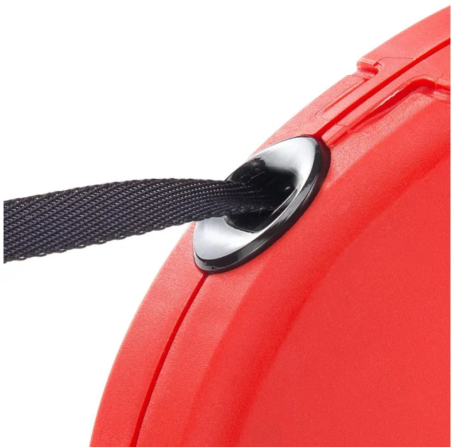 Поводок-рулетка для собак до 15 кг Ferplast Amigo Easy S Tape Rosso c стрічкою, червоний, 5 м