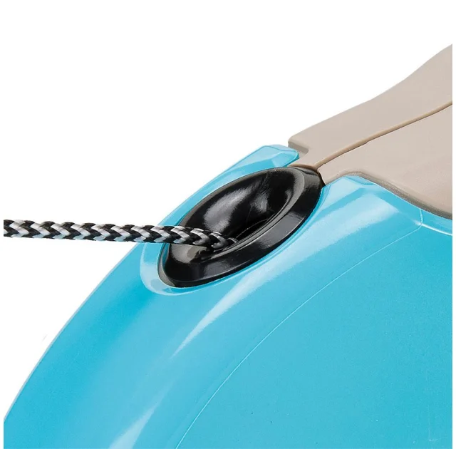 Поводок-рулетка Ferplast Amigo Mini Cord Beige-Blue Lead для собак cо шнуром, бежево-голубой, 12x3x10 см