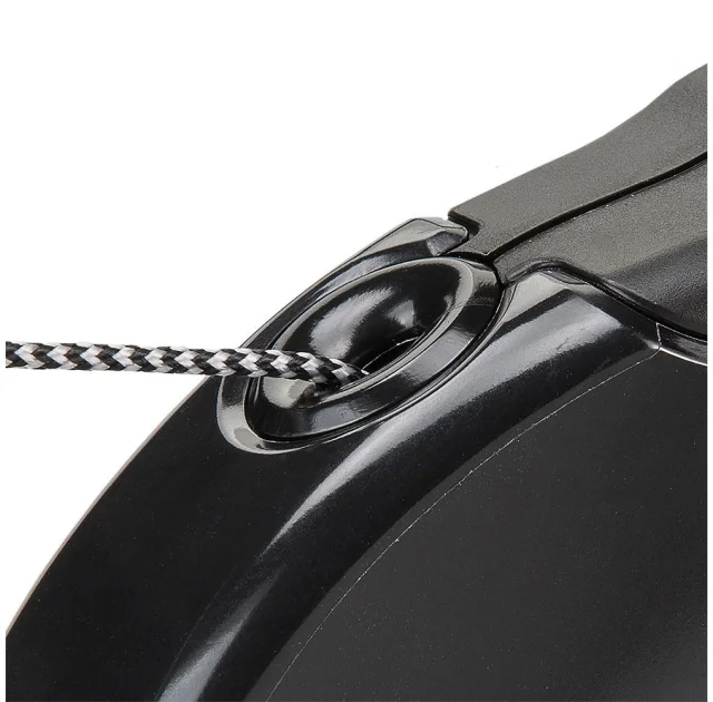 Поводок-рулетка Ferplast Amigo Mini Cord Black Lead для собак cо шнуром, черный, 12x3x10 см