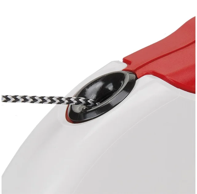 Поводок-рулетка Ferplast Amigo S Cord Red-White для собак cо шнуром, червоно-білий, 14x3,6x12 см